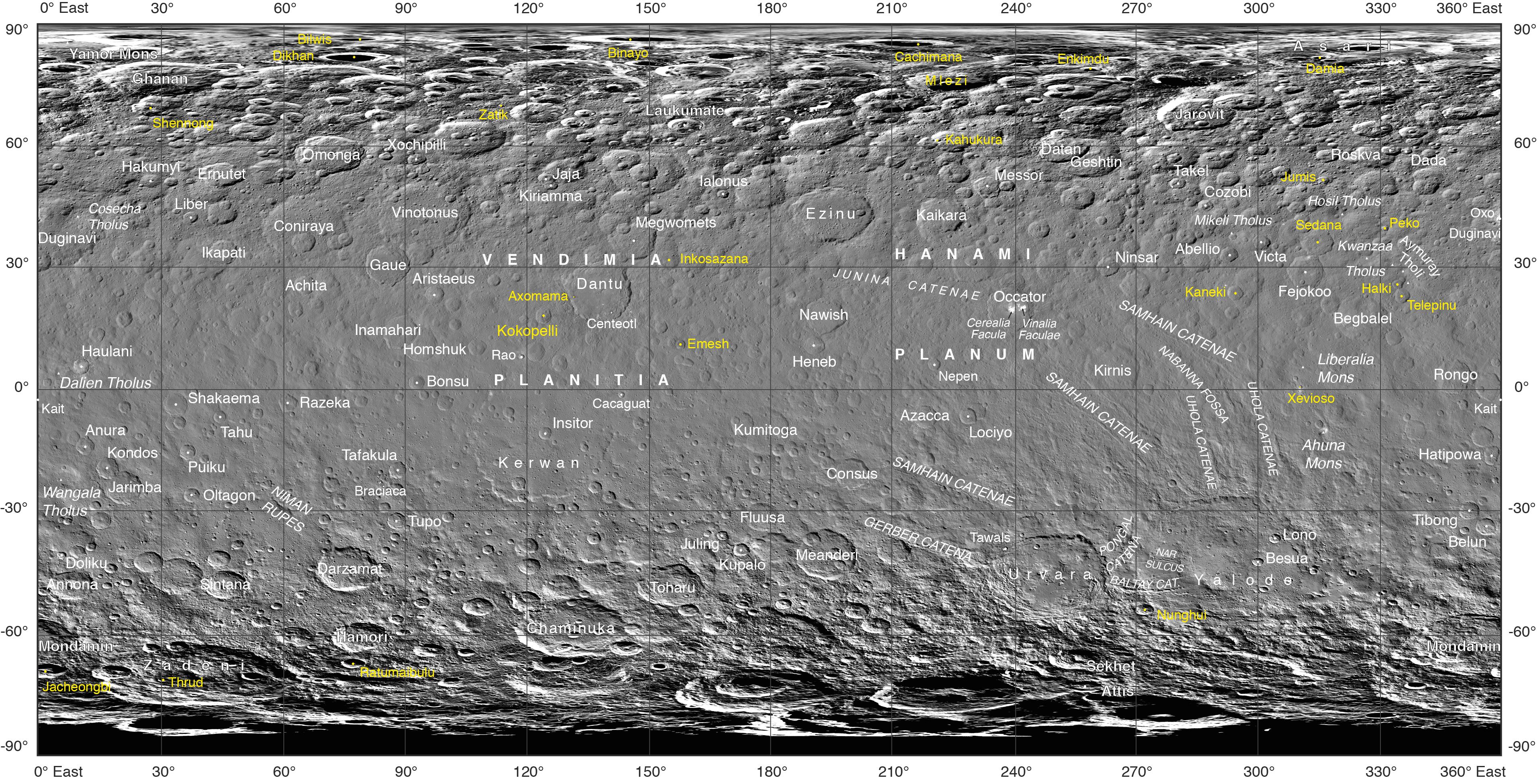 Map of Ceres